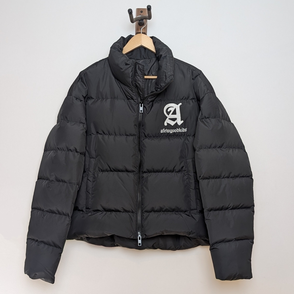 A Few Good Kids (AFGK) Logo Puffer Jacket - Black, Size M